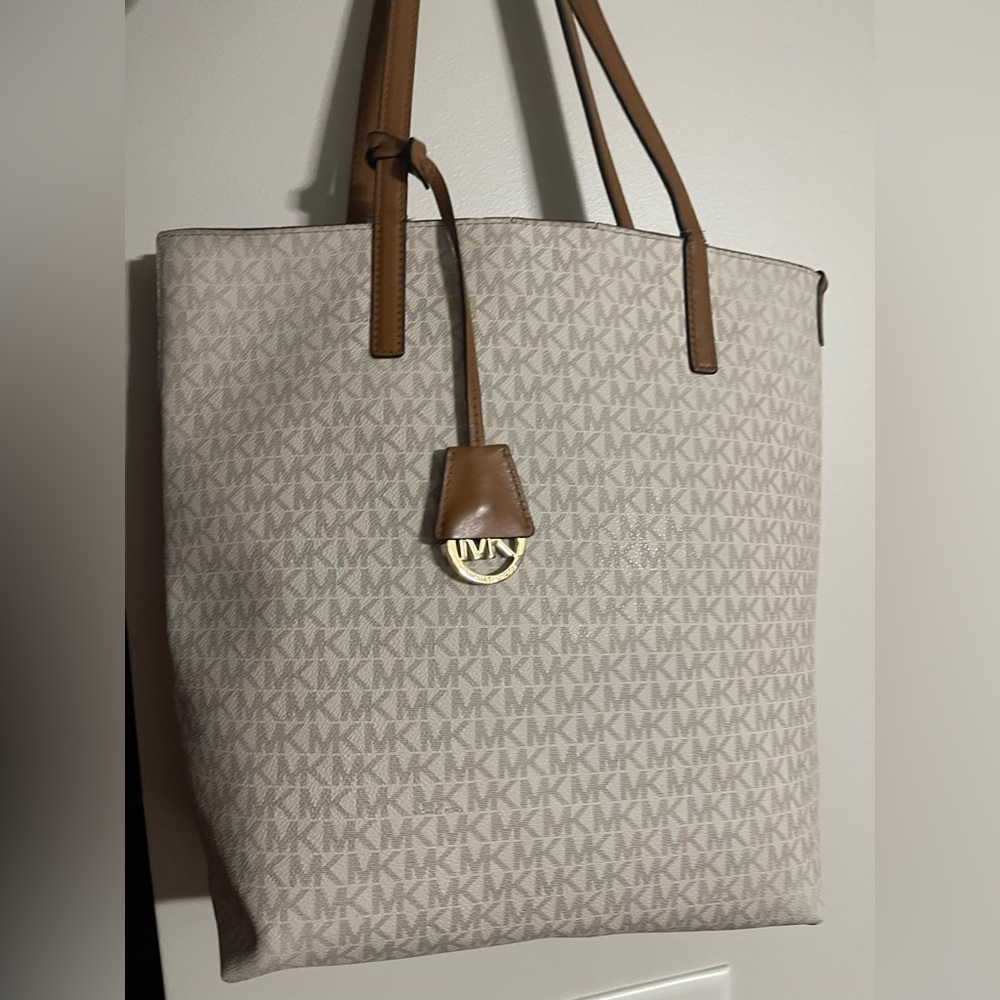 Michael Kors Brown and Cream Tote Bag NWOT